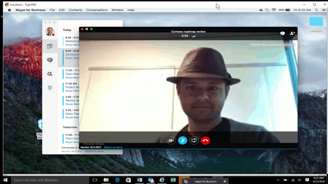 using skype for business with mac